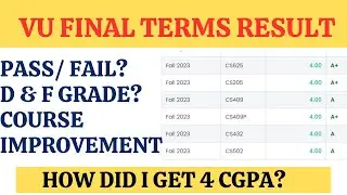 VU FINAL TERMS RESULT| VU RESULT FALL 2023 | PASSING MARKS VU