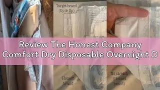 Review The Honest Company Comfort Dry Disposable Overnight Diapers for Sensitive Skin, Hypoallergeni