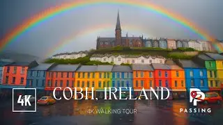 Beautiful Irish village in heavy rain | 4K Walking Tour