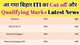 बिहार आईटीआई कट ऑफ और क्वालीफाइंग मार्क्स,bihar iti answer key 2019,bihar iti cut off marks 2019