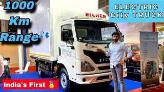 First Time On YouTube Eicher Electric Truck | 1000 km Range | Ev Truck Price, Range, Full Review