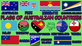 Flags of  Countries of Australia Oceania with Correct Pronunciation of Nationality Language Capital