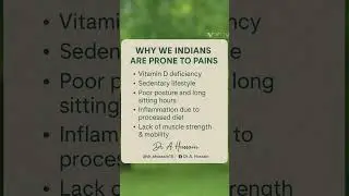 DrAHussain#PainRelief #LifestyleMedicine#NaturalHealing#WellnessIndia #HealthAwareness#IndianHealth