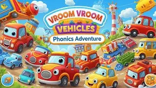 Zooming Cars & Phonics Fun! Learn Sounds withVehicles!