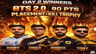 DAY 2 OF WAR WINNING MATCH BTS 2.0 PLACEMENT TROPHY IVORY CHOCO RODRICK TONY DINNER MATCH #btswar