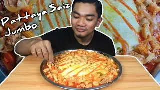 NASI GORENG PATTAYA SAIZ JUMBO + PAPRIK AYAM kenyang seminggu (mukbang malaysia)