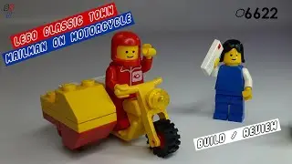 LEGO CLASSIC TOWN 6622 Mailman on Motorcycle - Speed Build - Retro Lego Builds - 1984 Set