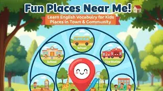 Fun Places Near Me! 🏘️ Learn English Vocabulary for Kids | Places in Town & Community