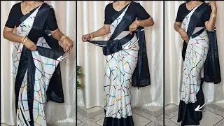 Crepe Saree Draping Tutorial //Step by Step for New Beginners//How to Drape a Saree Perfectly!