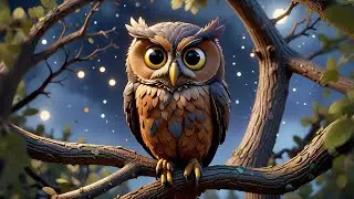 Seven Little Owls Hoot Hoot Hoot | Nighttime Owl Song for Kids | Animal Counting Nursery Rhyme