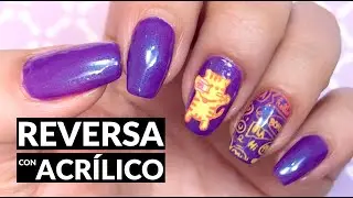 STAMPING EN REVERSA CON ACRÍLICOS Y SIN NEGRO!