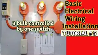 3 Bulb Controlled By One Switch [Parallel Connection] Electrical Wiring Tutorial (Tagalog)