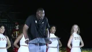 USC Coach Dennis Simmons spoke at 2024 Salute to Troy