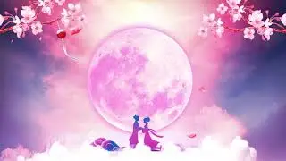 Beautiful moon tanabata festival background led video - Mid-Autumn