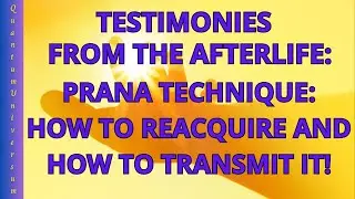 Testimonies from the Afterlife: Prana Technique, How to Reacquire and Transmit It!