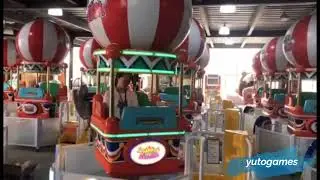 Happy Hot Air Balloon Coin Operated Kiddie Rides |Indoor Arcade Amusement Ride For Sale
