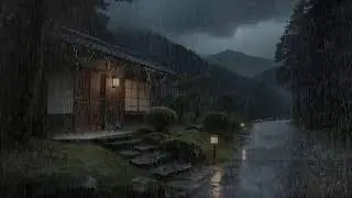 Quiet Healing Rainfall on Rustic Cabin for Deep Sleep and Peaceful Relaxation