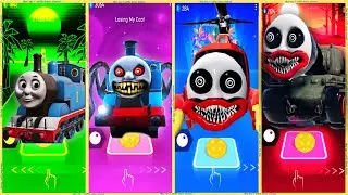 coffin dance - Thomas the train vs Cursed Thomas vs Thomas Tank vs Thomas Helicopter | tiles hop 👍