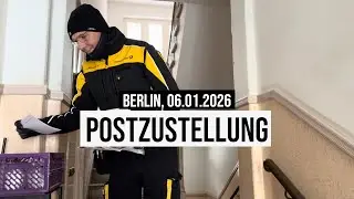 06.01.2026 #Blackout Berlin Tag 4: Deutsche Post ohne Strom: Postbote sortiert Briefe mit Stirnlampe