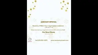 January Special! FREE 1-Hour Organization Makeover | A Trusting Hand Housekeeping