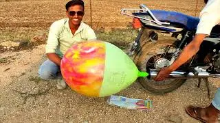 Bike VS monster Balloon  //The Crazy king //