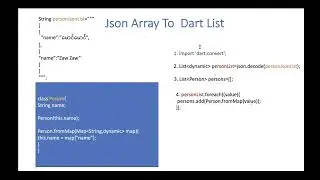 79 JSON Array To Dart List Exercise