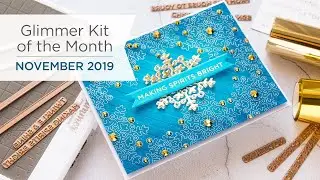 Spellbinders November 2019 Glimmer Hot Foil Kit of the Month &ndash; Shimmering Merry Christmas Sentiments