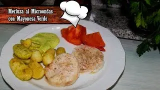 Merluza al Microondas con Mayonesa Verde