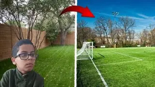 We TRANSFORMED our backyard into a SOCCER FIELD!