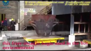 Ladle electric transfer rail cart