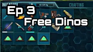 ||Ark mobile|| S&eacute;ries (OFFICIAL)Tame enemy dinos, free implantes, domando dinos inimigos S3 ep.3