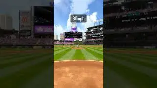Here&rsquo;s what a 40mph to 100mph FASTBALL looks like in WIN 👀 #shortsfeed #baseball #virtualreality