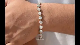 Old European Round Moissanite Tennis Bracelet