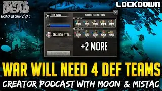 TWD RTS: War Will Need 4 Def Teams! Podcast with Moon & MistaC - The Walking Dead: Road to Survival
