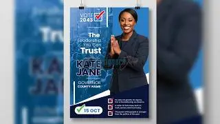 Political Election Campaign Poster Design PSD Template Bundle