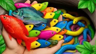 I Found Stunning Aquarium Fish Inside Colorful Surprise Eggs! Goldfish, Molly, Platy, Koi & Catfish
