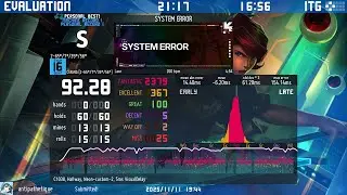 StepMania - 2025-11-11 - [16][200] SYSTEM ERROR - 92.28%