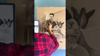 Client&rsquo;s Reaction Made My Day! #CharcoalArt #portrait #sketch #art #artistparvesh