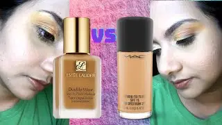 Mac Studio Fluid Fix NW40 Foundation против Estee Lauder Double Wear Stay in Place | Жирная темная кожа