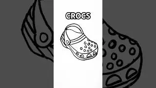 HOW TO DRAW CROCS | CROCS SLIPPERS DRAWING | EASY DRAWING | #youtubeshorts #crocs #shorts #trending