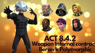MCOC ACT 8.4.2 Weapon infernal path!! Professor X boss guide !! Berserk Polymorphic path!!
