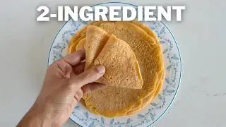 2-Ingredient Lentil Tortillas (Flatbread) | No Flour, Gluten-Free and Vegan