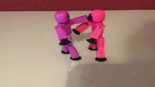 Purple Stikbot vs Pink Stikbot!