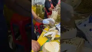 Peeling durian at speed #shorts  #fruit