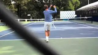 Petr Korda hitting with his son