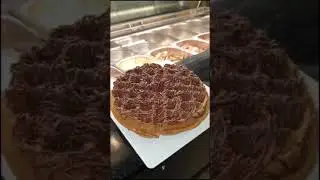 White nutella snakes with waffle