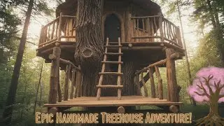 Epic Handmade Treehouse Adventure | Rustic 2-Level Treehouse DIY Build