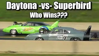 Dodge Daytona против Plymouth Superbird: оба автомобиля с результатом 6 секунд. Кто победит???