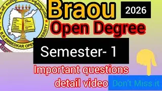 Dr br Ambedkar open university#semester 1#importantquestions #telugu #2026 #english 
