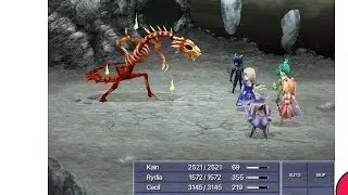 Final Fantasy IV iOS - Battle 75 - Crystal Helm (Chest) - No Random Encounters
